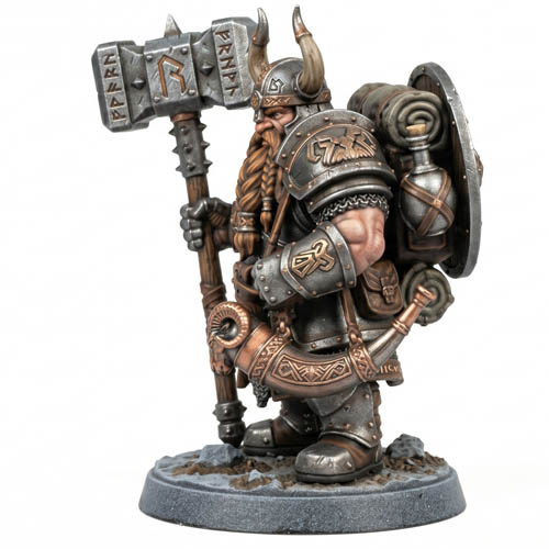 Miniatura enanos Rompehierros para wargames y rol - Imagen 4