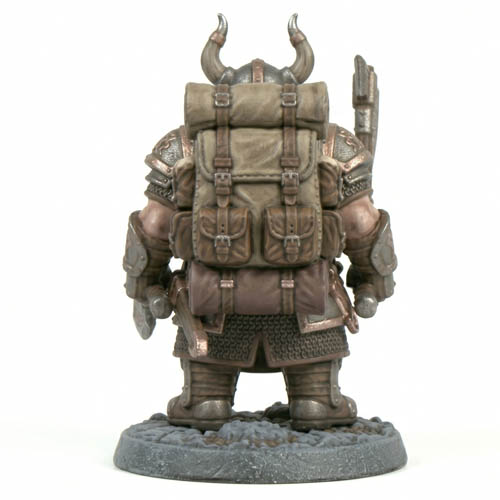 Miniatura enano con dos hachas para Wargames y rol - Imagen 3